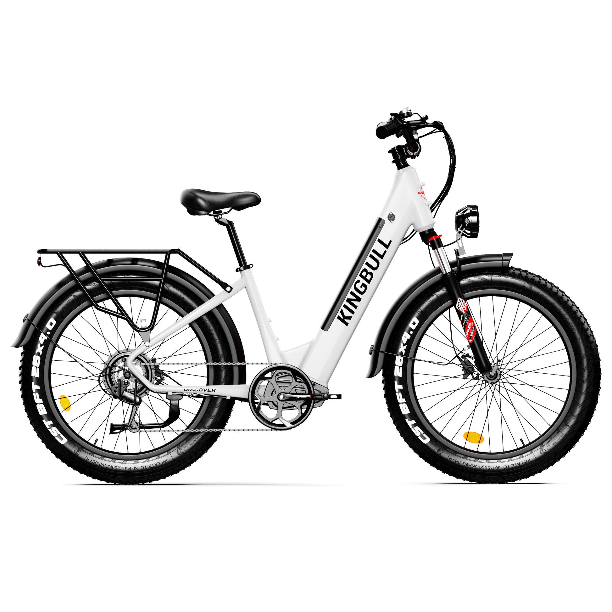 Kingbull Discover ST electric bike three-quarter front view showing modern design