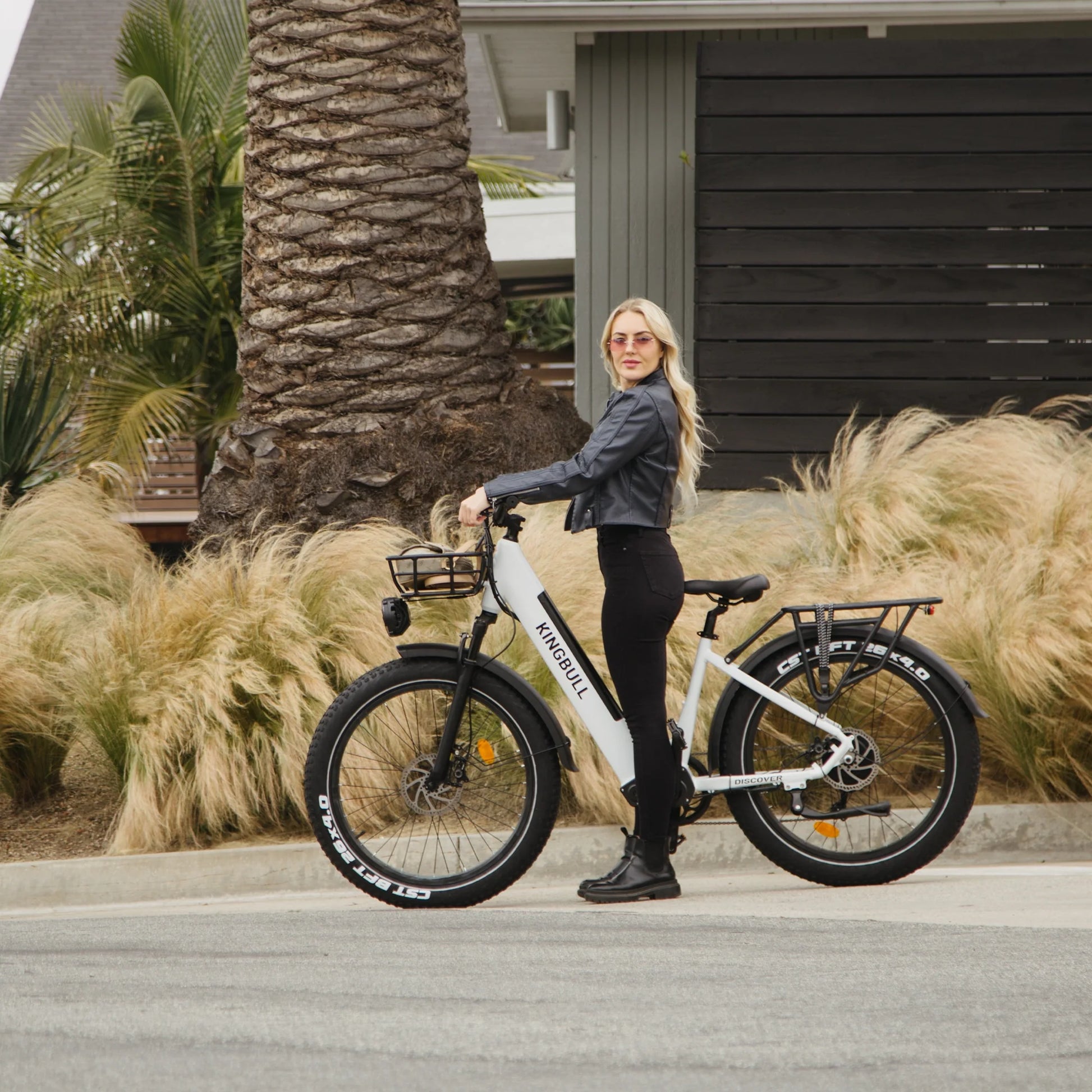 Kingbull Discover ST electric bike full side view with fat tires and step-through frame
