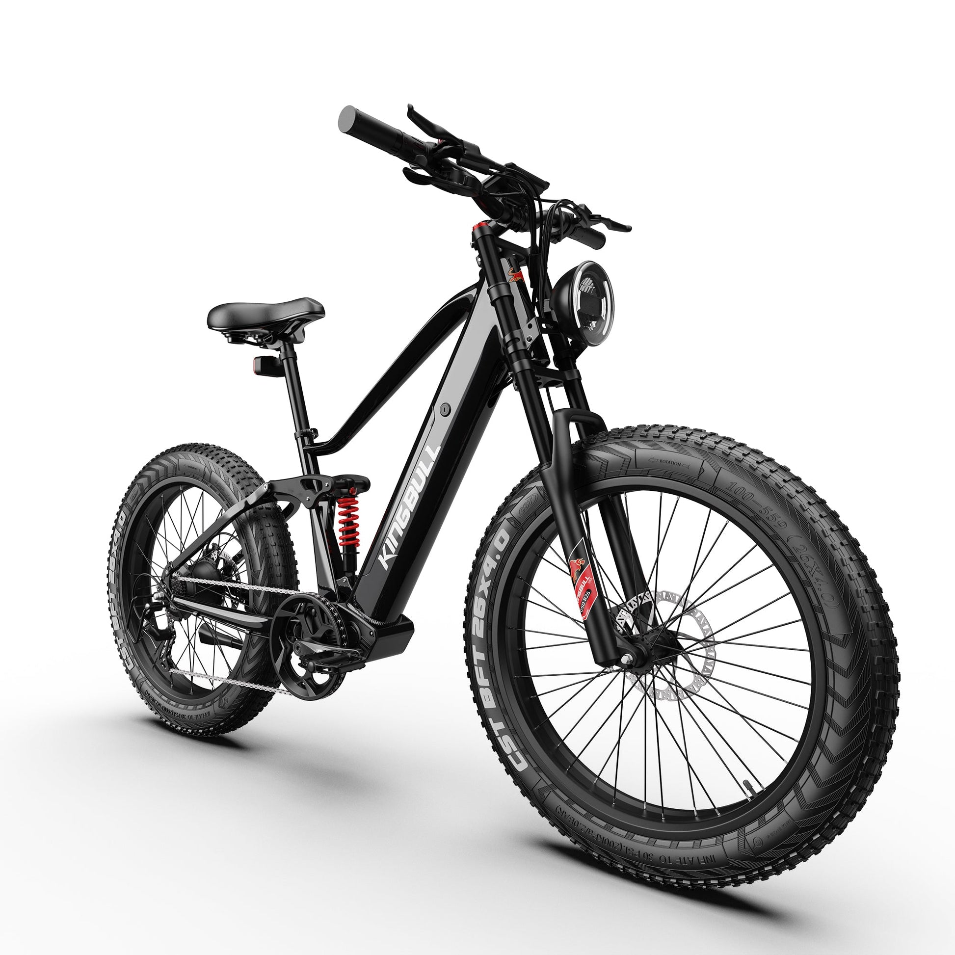 Kingbull Rover 2.0 electric bike in black, right side angle view displaying motor and drivetrain
