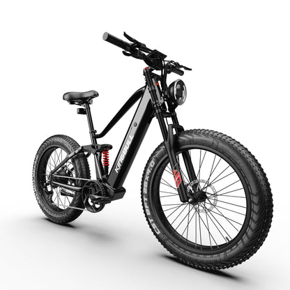 Kingbull Rover 2.0 electric bike in black, right side angle view displaying motor and drivetrain
