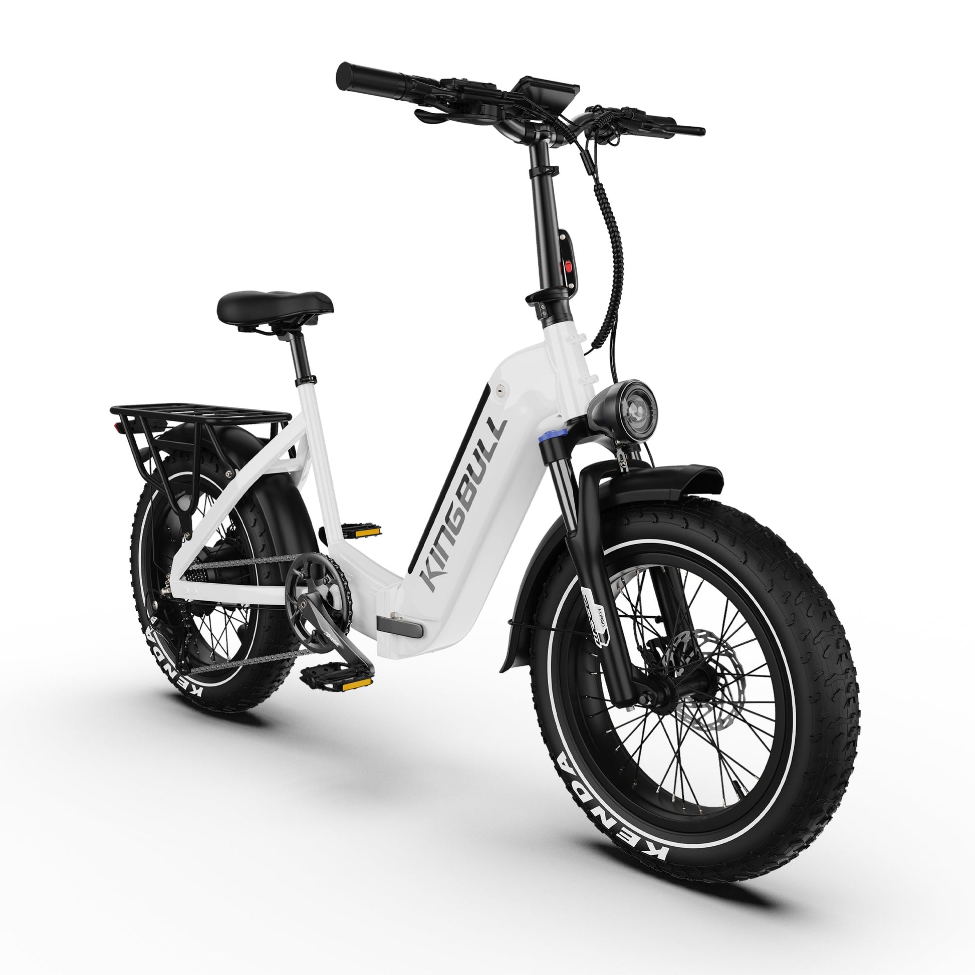 Kingbull Verve folding electric bike right side angle view showcasing motor and wheel assembly